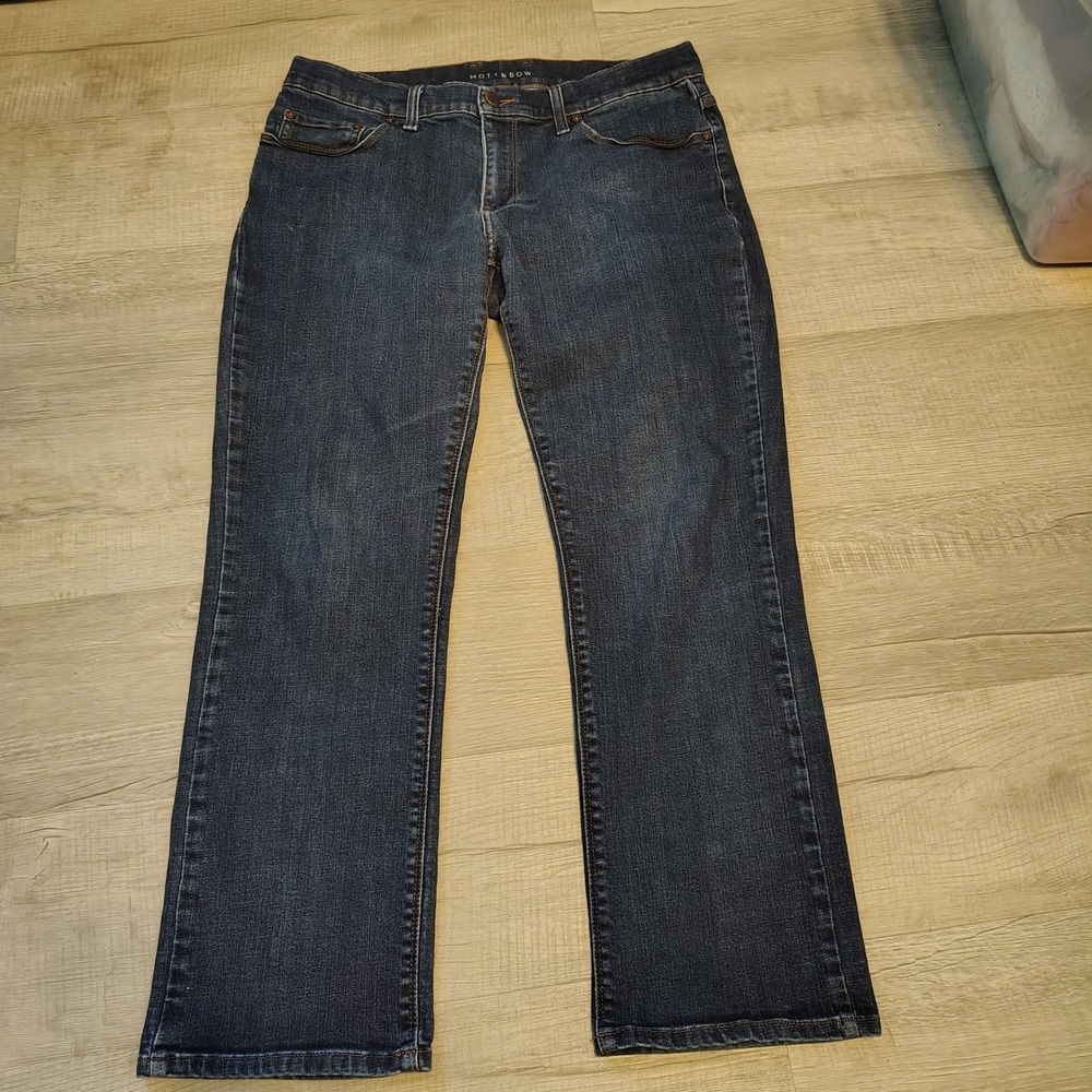 Mott & Bow Wooster Straight Leg Jeans Mens 35x30 Dark Stone Wash Blue (34x28)